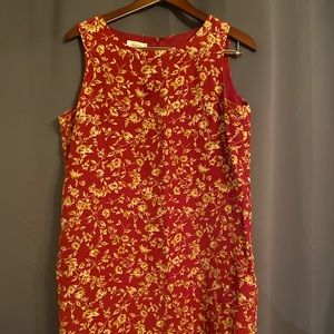 Talbots Red print tank dress - 12